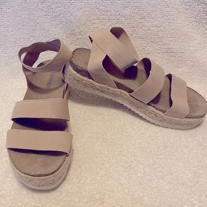 CUSHIONAIRE Women's Mandy Cork Espadrille Wedge Sandal